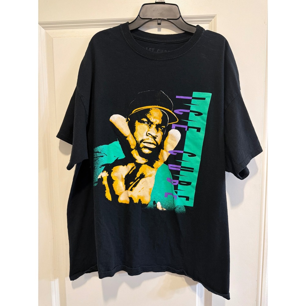 Ice Cube Mens Graphic T-Shirt Black XL Hip Hop Rap Streetwear Tee